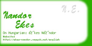 nandor ekes business card